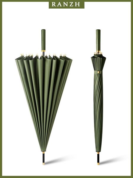 

umbrellas 24 bones manual rain women umbrella long handle thicken retro simple femme ombrello pioggia business gear