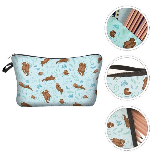

storage bags 1pc otter wash pouch makeup travel toiletry bag cosmetics