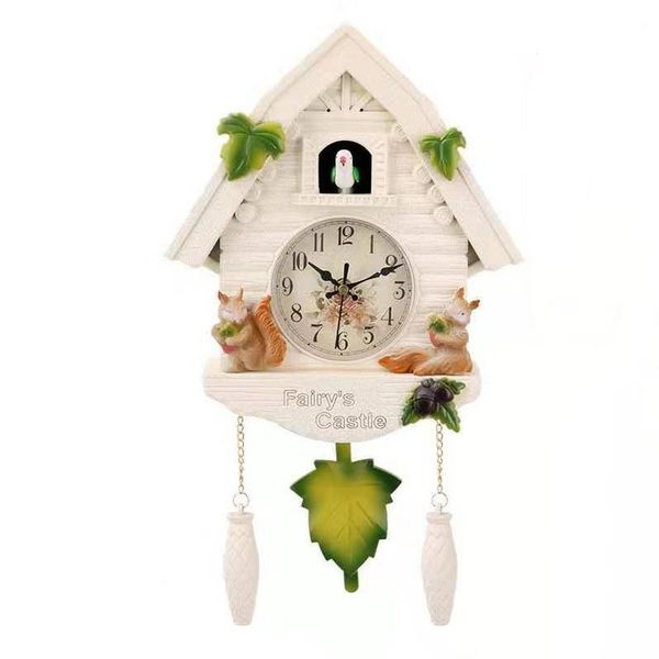 

cute bird wall clock cuckoo alarm living room watch brief children bedroom decor home day time clocks b