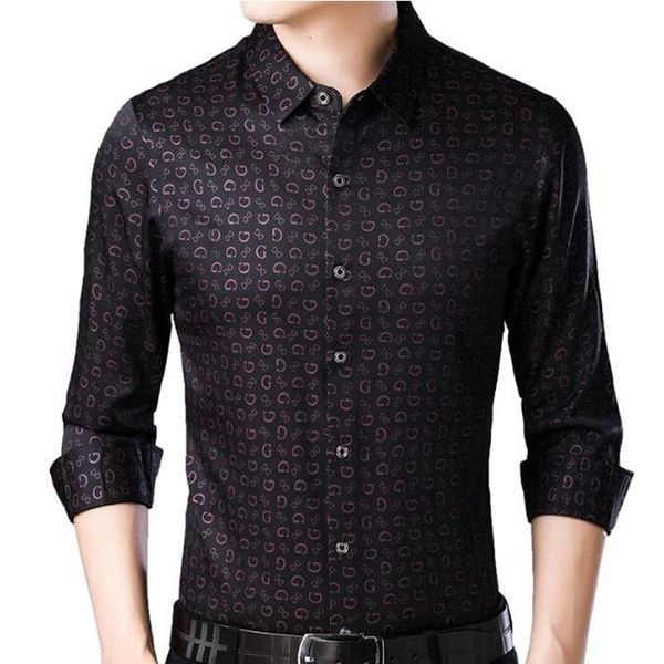 

men's casual shirts brand spring luxury letter long sleeve slim fit men shirt streetwear social dress mens fashions jersey, White;black