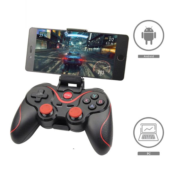 Wireless Joystick Gamepad PC Game Controlador Remoto Bluetooth-compatível Joystick para Telefone Celular Tablet TV Box Holder
