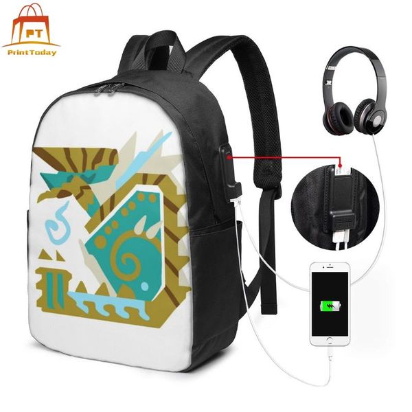

backpack zinogre backpacks teen bag multi pocket pattern trendy street man - woman bags