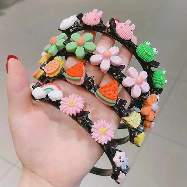 

hair accessories children cute acrylic animal cartoon flower fruit hairbands girls lovely hoop headbands kids, Slivery;white