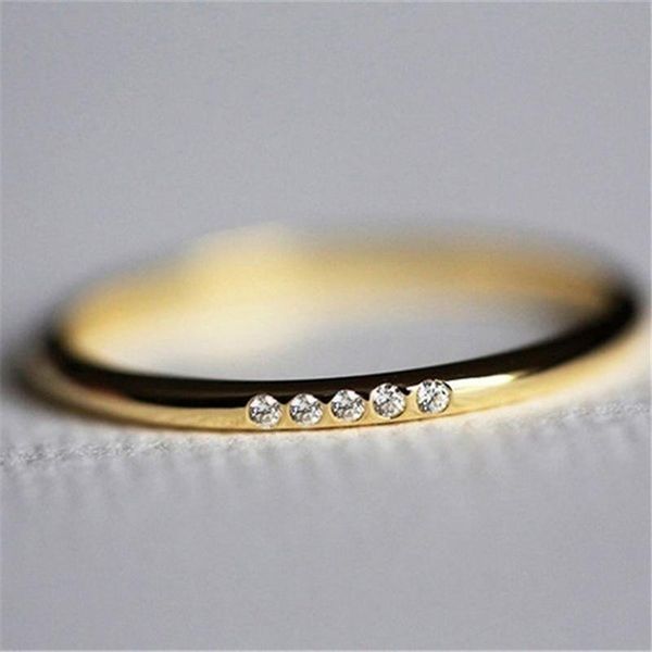 

wedding rings blaike dainty yellow gold filled for women exquisite small zircon ring bride jewelry engagement gifts, Slivery;golden