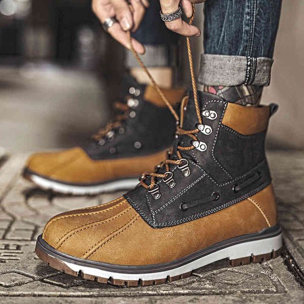 

dress shoes golden sapling fashion men's boots retro outdoor genuine leather classic leisure winter boot comfortable casual men 1f, Black