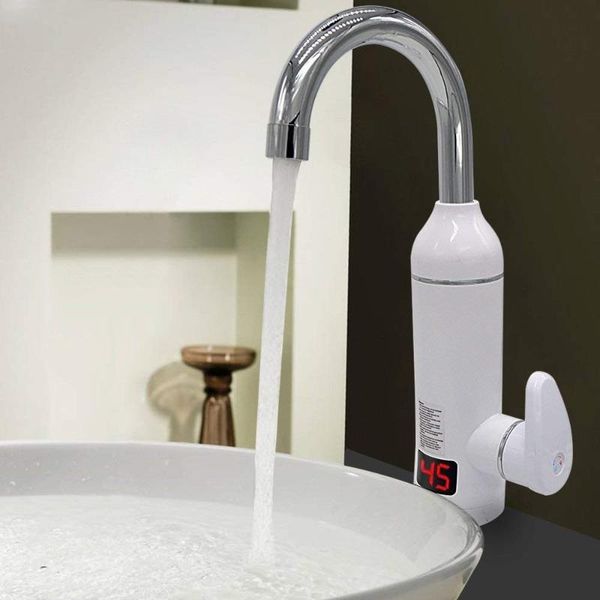 

bathroom sink faucets electric kitchen instant heating gold faucet heater cold dual-use tankless water quickly tap shower with led display