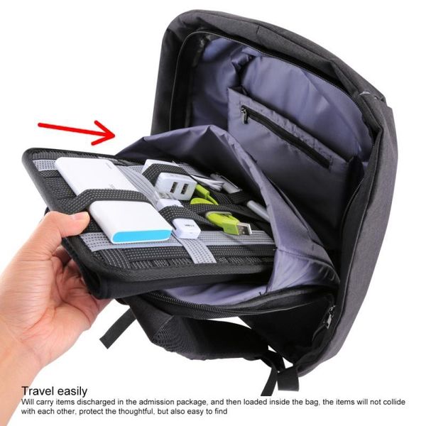 

multifunctional portable storage bag large capacity rubber band organizer 11" for home travel objects cable tool parts