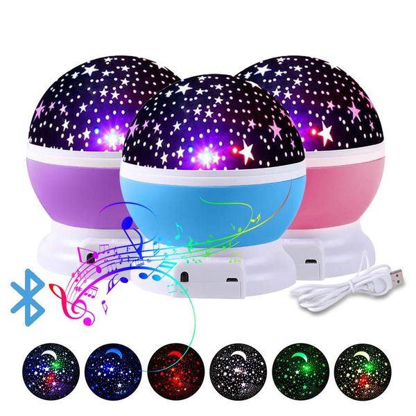 

strings led colorful bluetooth night light starry usb rechargeable projection lamp with remote control children's birthday gift
