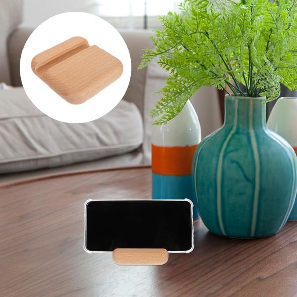 

cell phone mounts & holders 2pcs creative wood mobile storage racks portable desktop