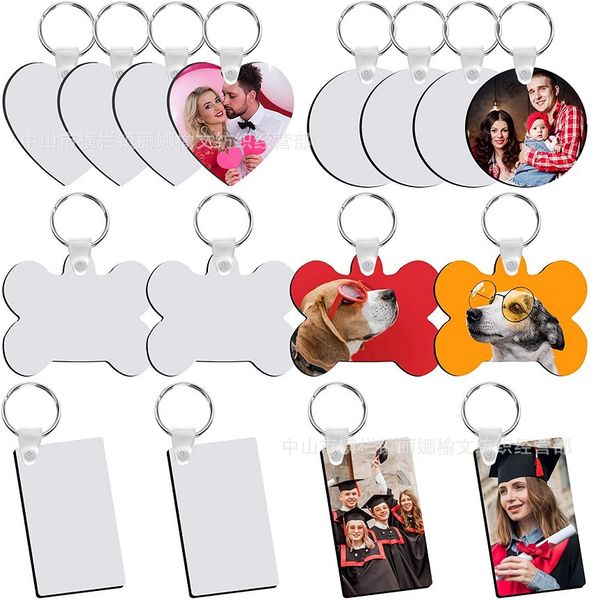 

wholesale blank keychain party favor thermal transfer sublimation personality key chain ornament mdf keychains