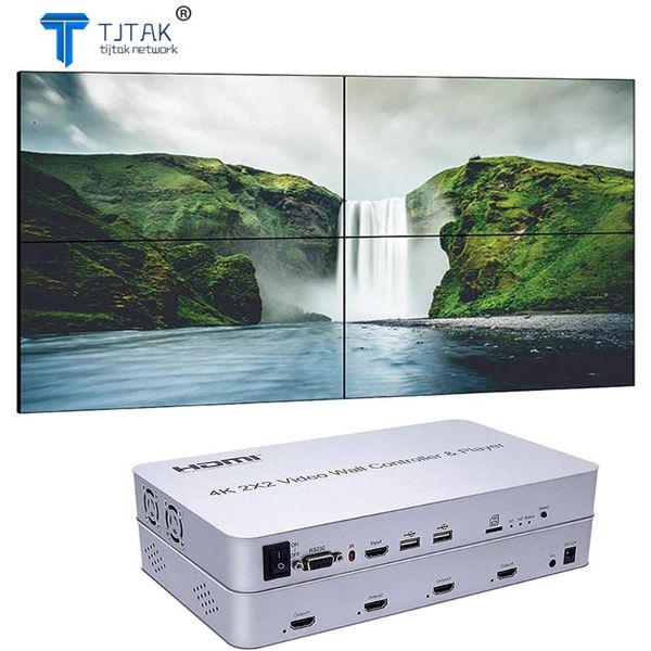 

audio cables & connectors video wall controller 2 x processor hdcp1.4 4k 30hz sd card u disk and mouse controlupport dvi or inpu