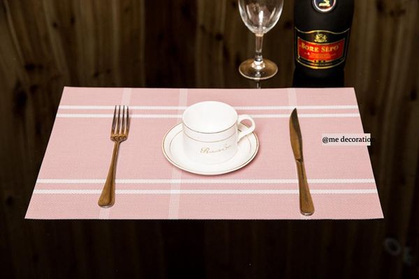 

table runner 45*30cmhousehold fashion pvc dining placemat europe style home kitchen tools tableware pad coffee tea place mat