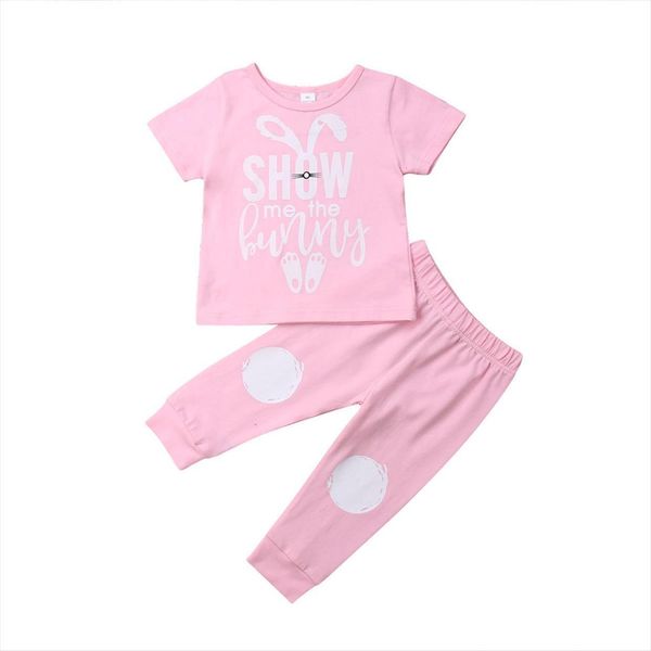 

easter toddler kid baby boy girl clothes t shirt long leggings outfit set, White