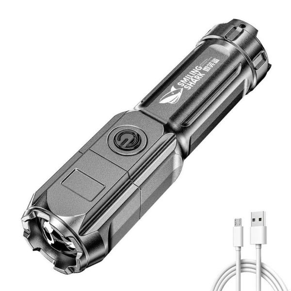 

flashlights torches rechargeable strong light super bright focusing outdoor home portable multifunction led night