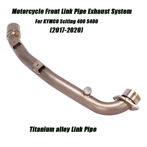 

motorcycle replace front link pipe connect original exhaust muffler tubes system for kymco xciting 400 s400 2021 2021