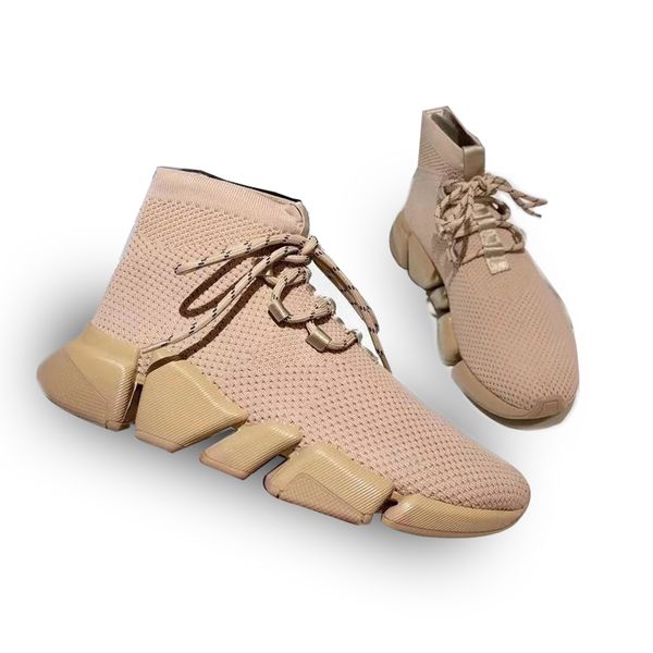 Новые дизайнерские кроссовки дизайнерского носка для мужчин для мужчин, сплоченных средних кроссовок, сетчатые легкие туфли бегунов с коробкой SZ 35-46 NO17