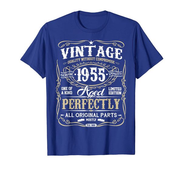 

classic 64th birthday gift vintage 1955 tshirt for men women, White;black