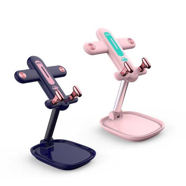

cell phone mounts & holders dark blue/ pink creative folding aircraft mobile holder for all phones