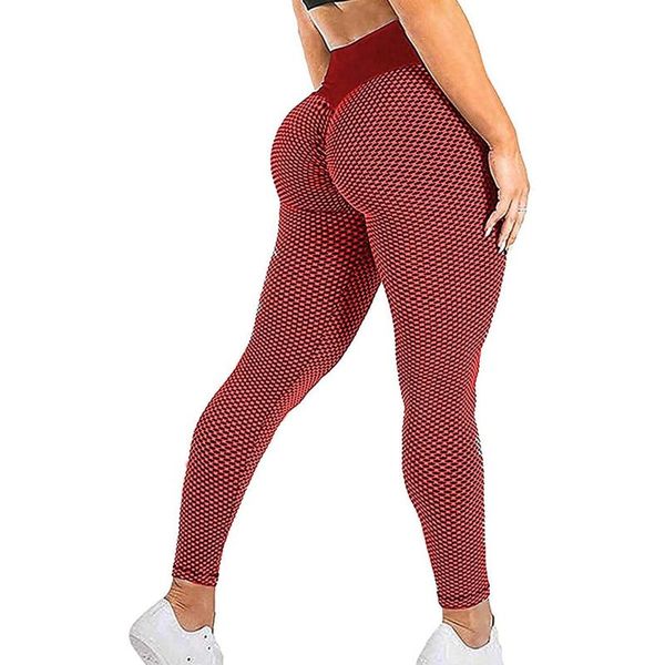 

yoga outfit womens stretch pants bubble hip lifting exercise fitness leggings running gym sports full length active 2021