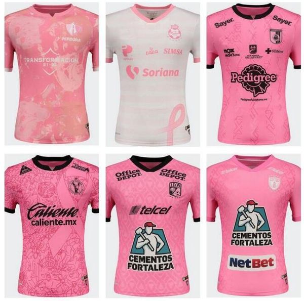 

jerseys fÃºtbol octubre rosa 2021 santos laguna querÃ©taro pachuca xolos tijuana leÃ³n soccer jersey 2022 pink football shirts leon thailand qu, Black;yellow