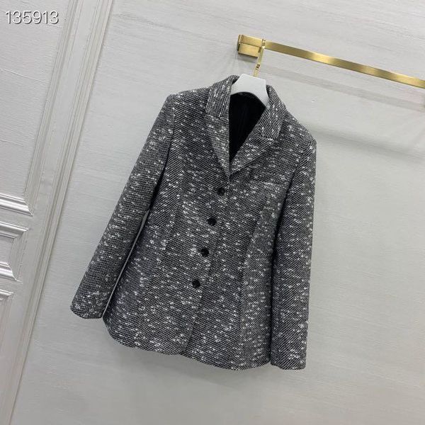 

women's wool & blends zk1661 fashion women coats jackets 2021 runway luxury european design party style clothing, Black