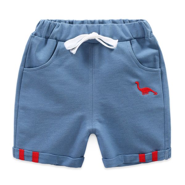 

summer kids boys fashion beach shorts children short pants baby boys dinosaur print mid waist cotton shorts trousers, Black