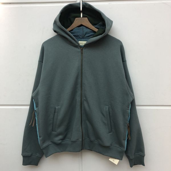 

2021 new kapital pullover men women 1:1 high-quality heavy fabric solid color cardigan hoodie skee, Black