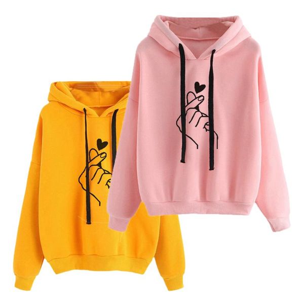 

women's hoodies & sweatshirts factory price 2pcs/pack women fashion hoody sweatshirt casual loose black pink bluza damska hoodie clothe