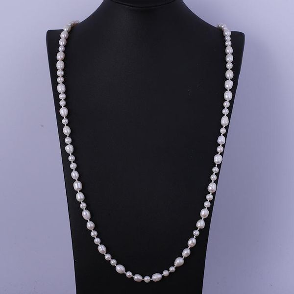

chains european and american fashion jewelry, elegant series, freshwater pearls, small small, gentle temperament long necklace, Silver