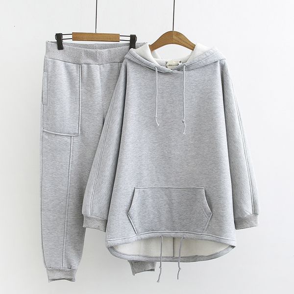 

size women's plus autumn and winter clothes, new korean version of the slim casual sports velvet sweater 374g, Gray