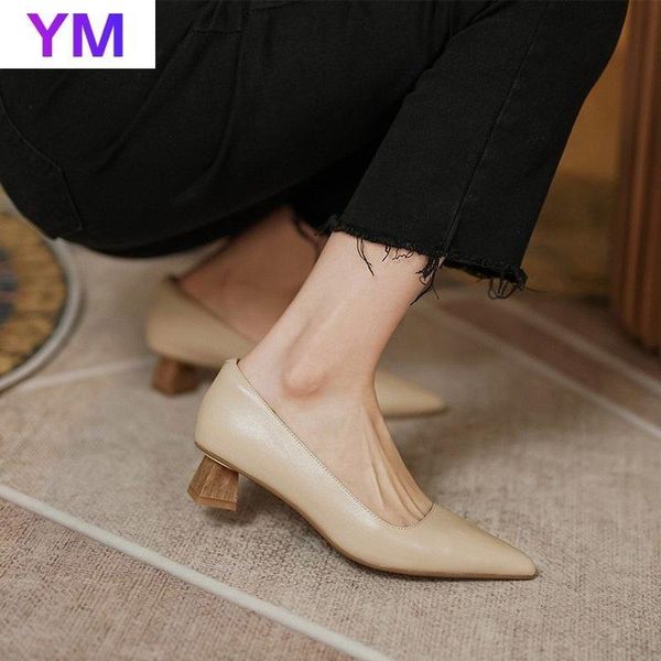 

dress shoes 2021 white elegant women's shallow pointed toe party fashion high heels slip-on zapatos para mujer, Black