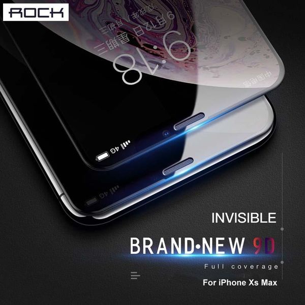 

rock full cover screen protector for xs max curved edge ultra-thin tempered glass