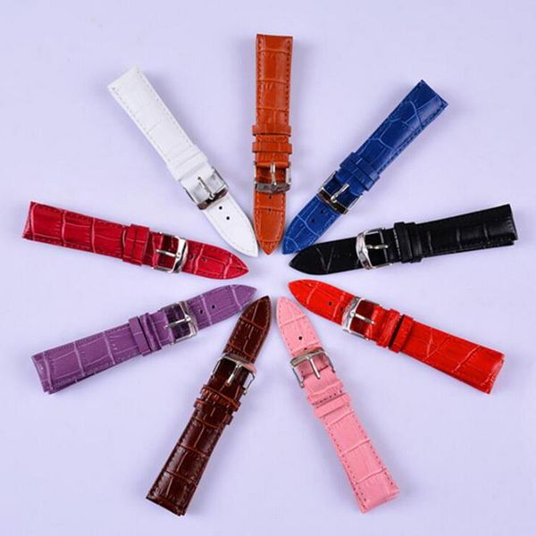 

watch bands ay durable leather band strap wrist watchband wristwatch black brown for man woman 12mm 14mm 16mm 18mm 20mm 22mm 24mm