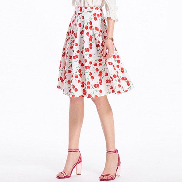 

skirts pleated skirt women summer boho chic holiday beach floral print pink sweet elegant high waist vintage school casual white, Black