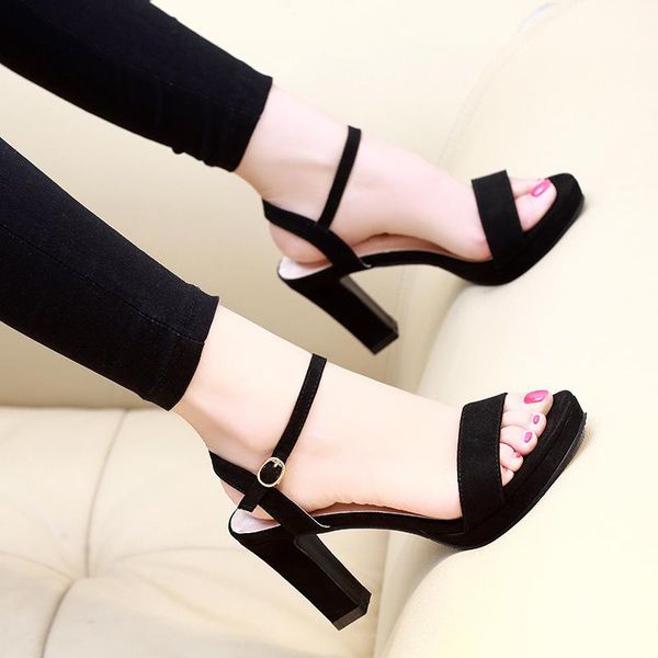 

beige heeled sandals espadrilles platform fashion womens shoes 2021 buckle strap open toe black high luxury block high-heeled ve
