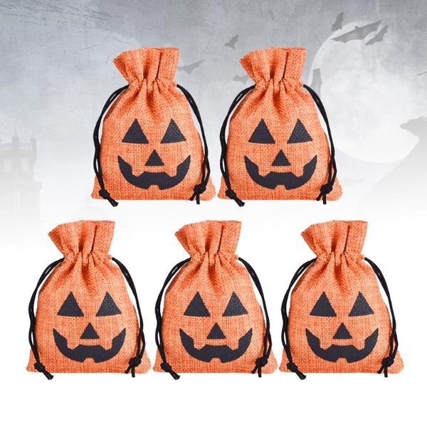 

gift wrap 5pcs drawstring bag pumpkin candy and pocket orange