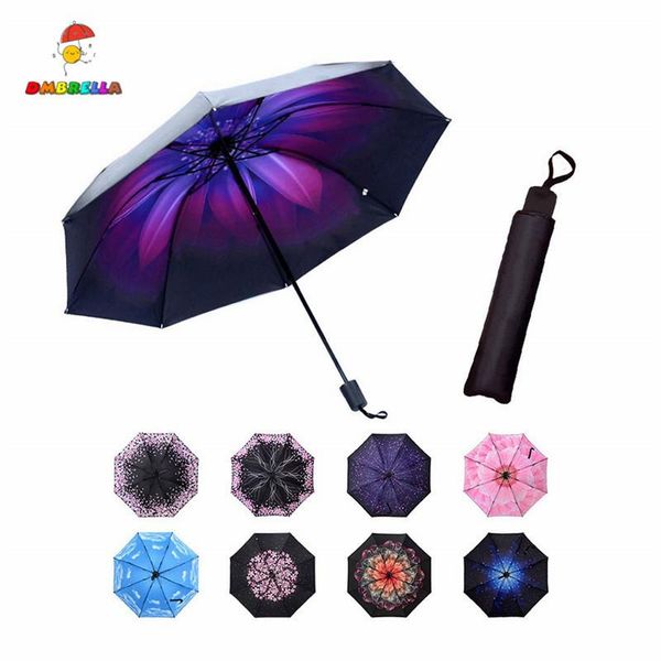 

umbrellas dmbrella compact travel umbrella portable women's mini anti-uv protective rain folding ladies small sun parasol dm134