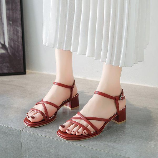

sandals 2021 fashion women's summer red wedding shoes sandal platform arrival open toe women.6z, Black