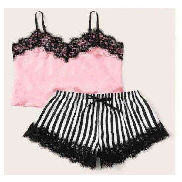 

summer lace pajamas sets midnight lingerie seduction lace for women 211203, Black;white
