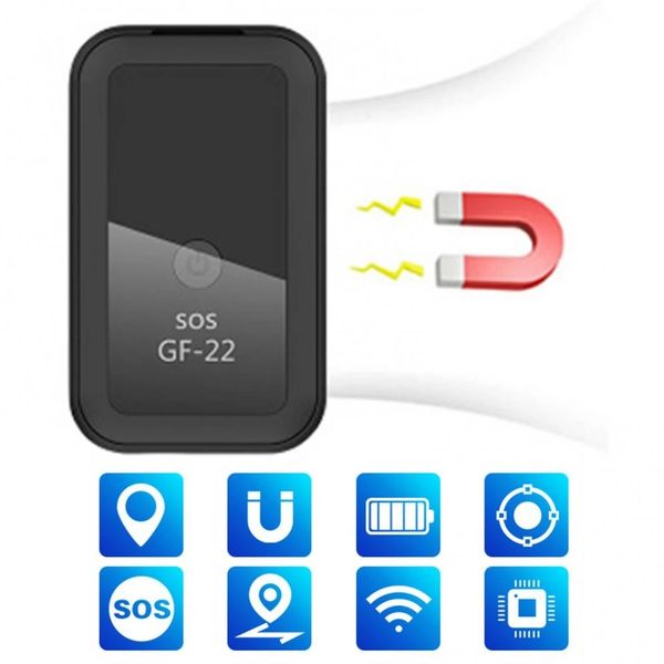 GF22 Forte mini magnetico localizzatore GPS per auto Allarme anti-smarrimento Dispositivo di localizzazione dei veicoli in tempo reale per i membri della famiglia Auto Camion