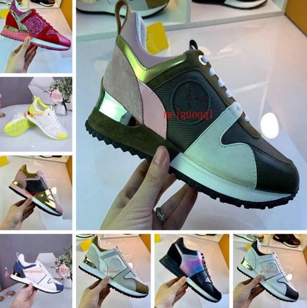 

2021 high-end leather casual shoes women's thick-soled designer men's shoe's fashion original monochrome box, Black