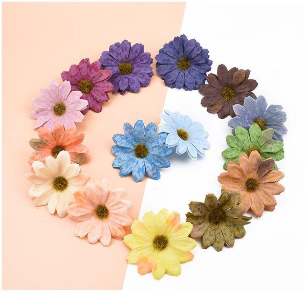 

10pcs fake plants silk daisy christmas decorations for home wedding diy gifts box decorative flowers wreaths artificial jllxfs
