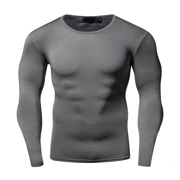 

2021 summer autumn male running t-shirt tights long sleeve & tees men compression shirt fitness quick drying sports t shirt, Black;blue