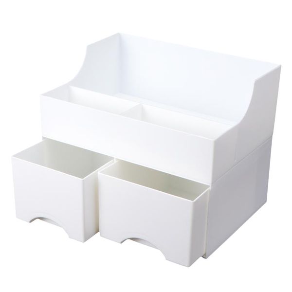 

hooks & rails 1pc double-layer storage box makeup shelf with drawer desktop