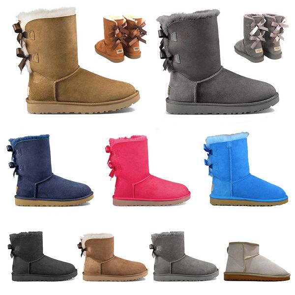 

2021 winter snow boots women shoe australia mini classic chestnut grey womens girls ladies ankle short boot platform designer booties comfor, White;red