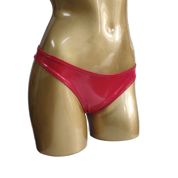 

candy color latex low-rise g-string oil shiny micro thong t-back pvc brifes erotic lingerie gay wear plus size f2, Black;white