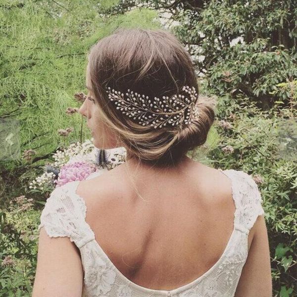 

hair clips & barrettes handmade pearl comb gold simple elegant wedding headdress bridal accessories for women bridesmaid jewelry headband, Golden;silver