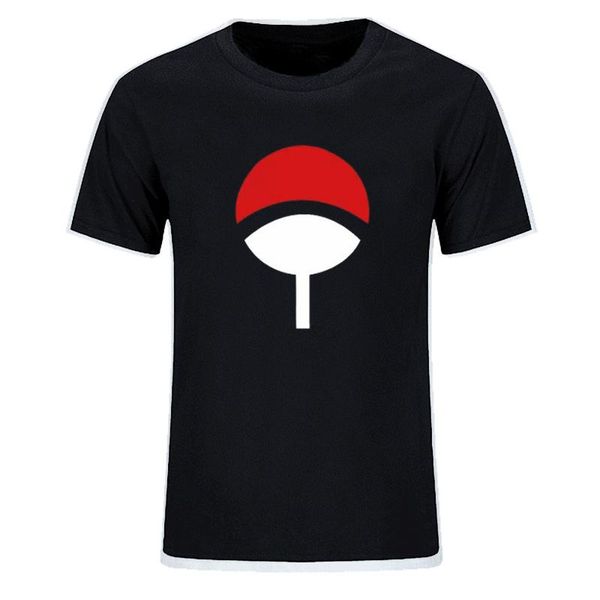 

men's t-shirts 2021 fun summer sasuke uchiha crest t-shirt cotton tees men short sleeve boy casual homme tshirt t shirt big size, White;black