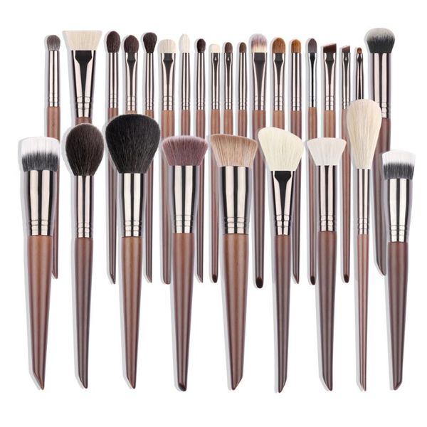 

makeup brushes natural hair professional brush set cosmetic tools kit for make up synthetic foundation concealer