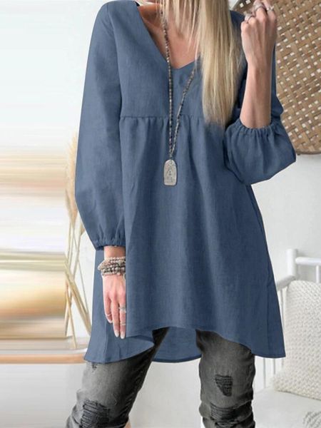 

casual dresses short dress women fall summer office causal loose solid patchwork lantern sleeve v neck above knee plus size vestidos, Black;gray